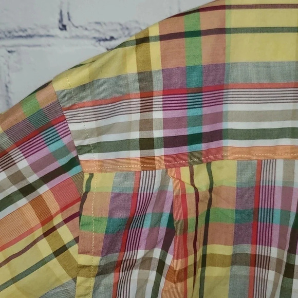 ALAN FLUSSER MEN'S SZ XXL 100% COTTON LONG SLEEVE PLAID DRESS SHIRT MULTI COLOR - Picture 10 of 13